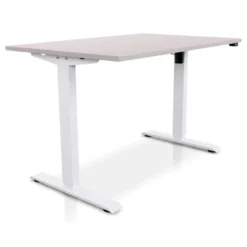 MRC EASY Zit-Sta Bureau – Elektrisch Verstelbaar – 120x80 cm – Blad Sand Grey