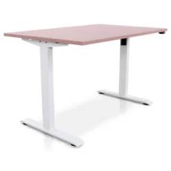 MRC EASY Zit-Sta Bureau – Elektrisch Verstelbaar – 120x80 cm – Blad Dusty Rose