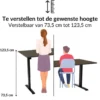 MRC EASY Zit-Sta Bureau – Elektrisch Verstelbaar – 120x80 cm – Blad Forest Green