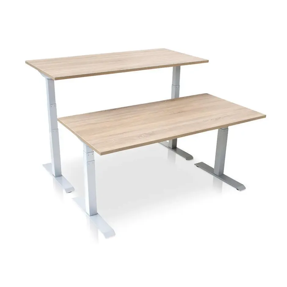 MRC PRO elektrisch ARBO zit-sta bureau - 140x80 cm - midden eiken