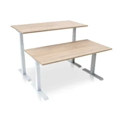 MRC PRO elektrisch ARBO zit-sta bureau - 180x80 cm - midden eiken