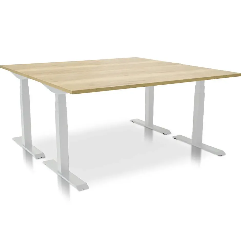 MRC PRO elektrisch ARBO zit-sta bureau - 180x80 cm robuust eiken