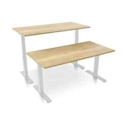 MRC PRO elektrisch ARBO zit-sta bureau - 180x80 cm robuust eiken