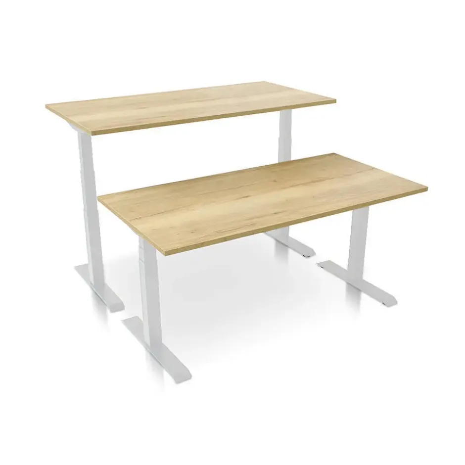 MRC PRO elektrisch ARBO zit-sta bureau - 180x80 cm robuust eiken