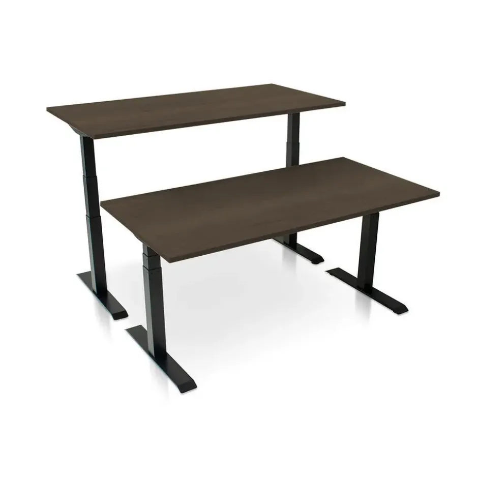 MRC PRO elektrisch ARBO zit-sta bureau - 180x80 cm - bruin eiken