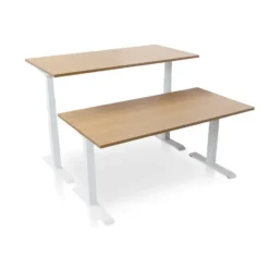 MRC PRO elektrisch ARBO zit-sta bureau - 140x80 cm - bruin eiken