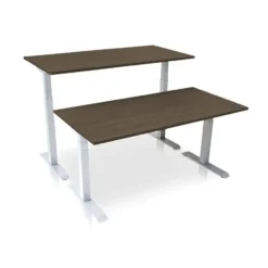 MRC PRO elektrisch ARBO zit-sta bureau - 140x80 cm - midden eiken