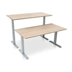 MRC PRO elektrisch ARBO zit-sta bureau - 120x80 cm - midden eiken