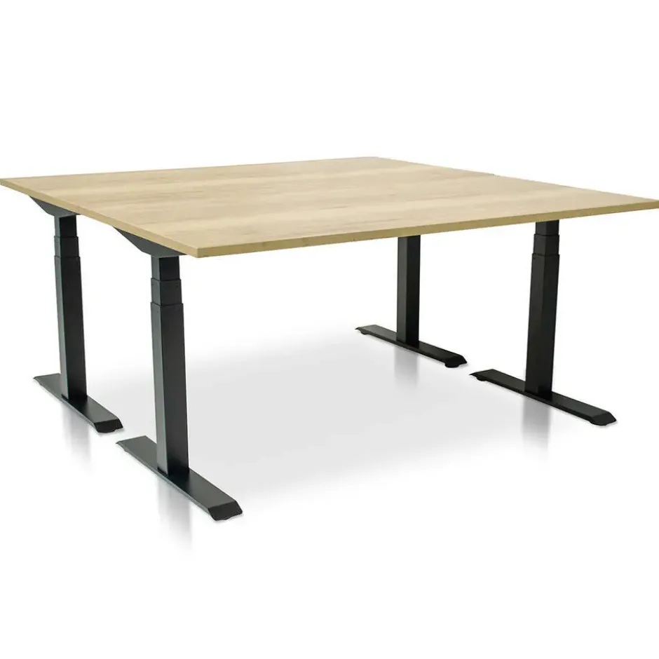 MRC PRO elektrisch ARBO zit-sta bureau - 120x80 cm robuust eiken