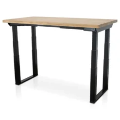 MRC PRO Solid zit-sta bureau massief eiken blad 180x90 zwart NEN-EN527