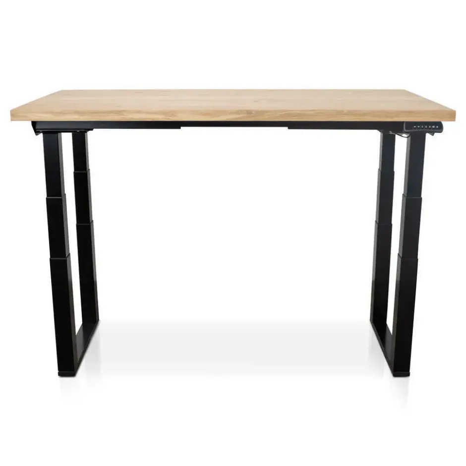 MRC PRO Solid zit-sta bureau massief eiken blad 120x80 zwart NEN-EN527