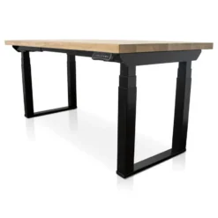 MRC PRO Solid zit-sta bureau massief eiken blad 120x80 zwart NEN-EN527