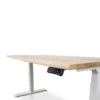 MRC Zit-sta bureau massief boomstam blad 120x80 wit frame NEN-EN 527