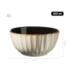 Mäser Serviesset CONFINO 20-delig - Beige - Steengoed