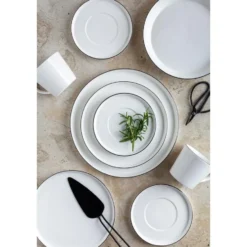 Mäser SITA Koffieservies 18-delig Zwarte Rand - Porselein