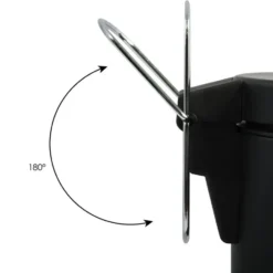 MSV badkamer/toilet pedaalemmer - zwart - 5 liter - 20 x 28 cm