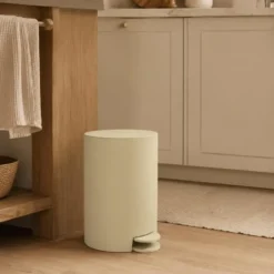 MSV badkamer/toilet pedaalemmer - beige - 3L - 16 x 25cm