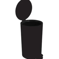 MSV kleine Pedaalemmer - zwart - 3L - 15 x 27 cm