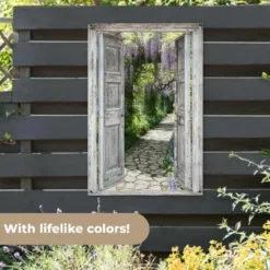 MuchoWow Tuinposter 80x120cm Doorkijk Bos Stenen Lente