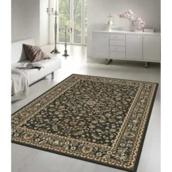 Nain Klassiek Oosters Vloerkleed Zwart Beige - 140x200 CM