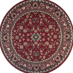Nain Klassiek Rond Oosters Vloerkleed Rood - 160 CM Ø