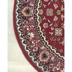 Nain Klassiek Rond Oosters Vloerkleed Rood - 160 CM Ø