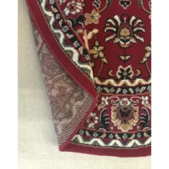 Nain Klassiek Rond Oosters Vloerkleed Rood - 160 CM Ø