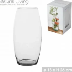 Natural Living Bloemenvaas Rosa - trompet vaas - 12 x 26 cm