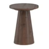 Nest living Lexi Houten Bijzettafel Donkerbruin - Ø 35 cm