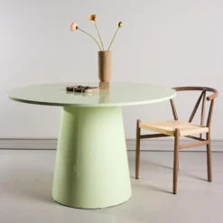 Nest living Trude Houten Eettafel Groen - Ø 120 cm