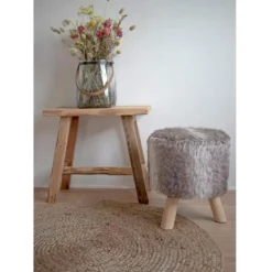 Nest of Nora Bankje van teakhout - 50x25x45 cm - Natural