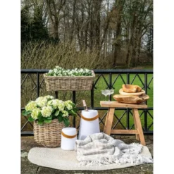 Nest of Nora Bankje van teakhout - 50x25x45 cm - Natural