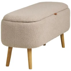 Nest of Nora Halbank met opbergruimte - Bouclé 95x37x45 cm - Beige