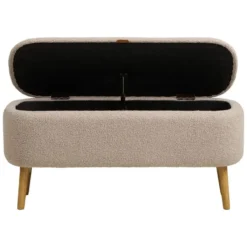 Nest of Nora Halbank met opbergruimte - Bouclé 95x37x45 cm - Beige