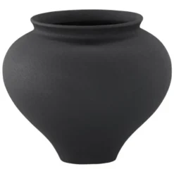 Nest of Nora Keramische bloemenvaas - Rond design - Zwart