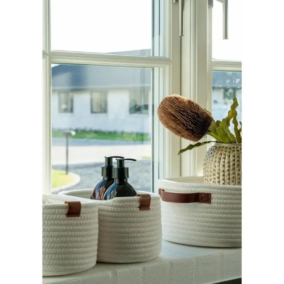 Nest of Nora Opbergmanden set van 3 - Katoen - Wit