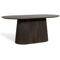 Nest of Nora Ovale mangohouten eettafel Nala - 180 cm - Donkerbruin