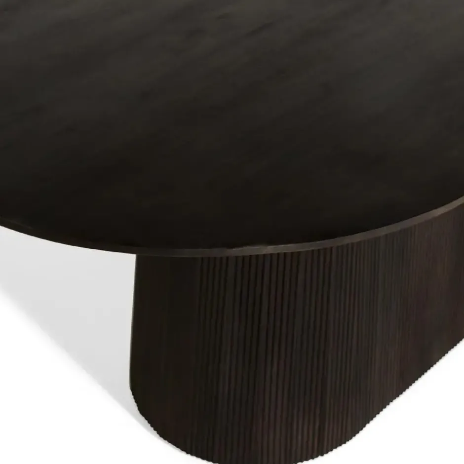 Nest of Nora Ovale mangohouten eettafel Nala - 180 cm - Donkerbruin