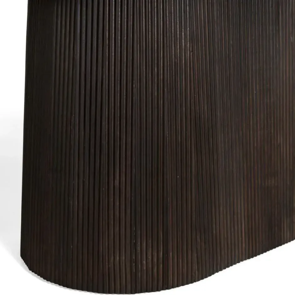 Nest of Nora Ovale mangohouten eettafel Nala - 180 cm - Donkerbruin
