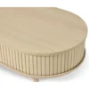 Nest of Nora Ovale salontafel Nina - Met opbergruimte - Naturel