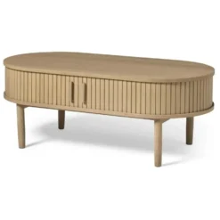 Nest of Nora Ovale salontafel Nina - Met opbergruimte - Naturel