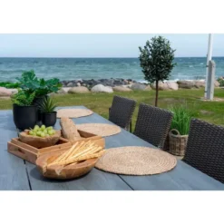Nest of Nora 4 pack Placemats rond jute gevlochten ø38 cm - Natural