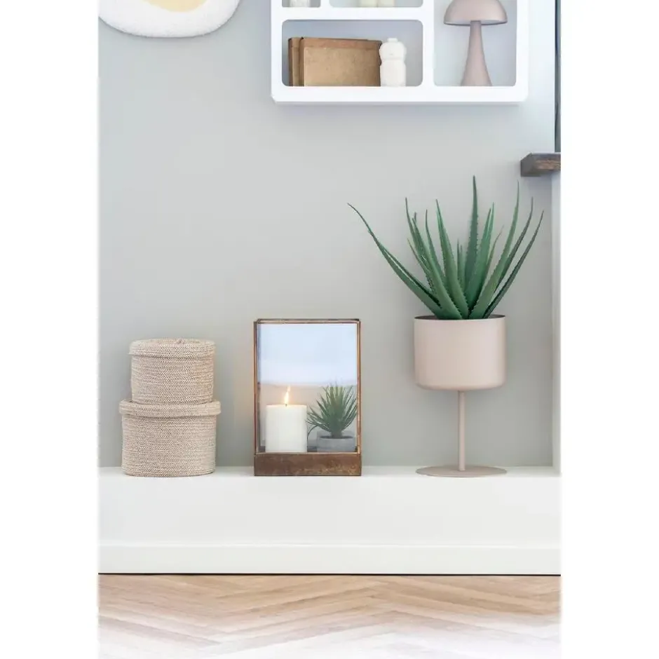 Nest of Nora Plantenstandaard op voet ø21,5x36 cm - Staal - Beige
