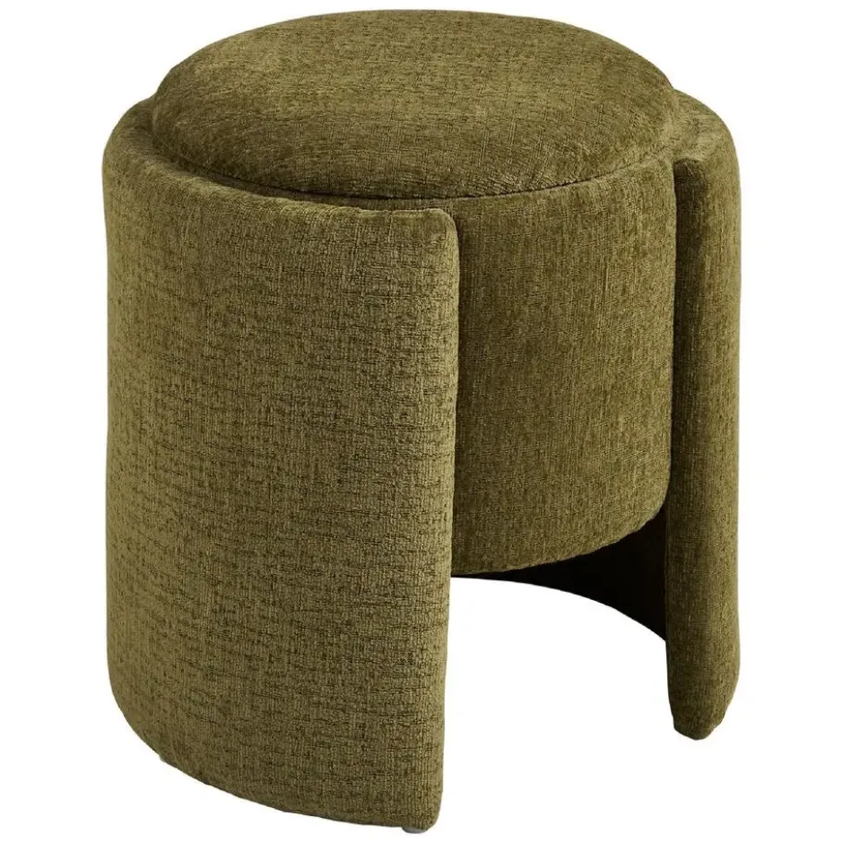 Nest of Nora Poef rond - Voetenbank Ø42x43,5 cm - Green