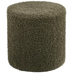 Nest of Nora Poef teddy - Rond ø34x36 cm - Groen