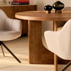 Nest of Nora Ronde eettafel Jona - mangohout Ø150 cm - Bruin