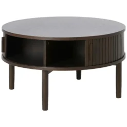Nest of Nora Salontafel Nina - Ø85 cm - Met Opbergruimte - Espresso