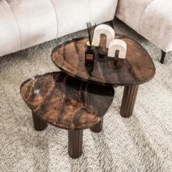 Nest of Nora Salontafel Olav M - Kleine bijzettafel - Antiek koper