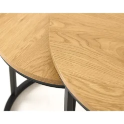 Nest of Nora Salontafel set van 2 Alma - Ø60 CM - Naturel