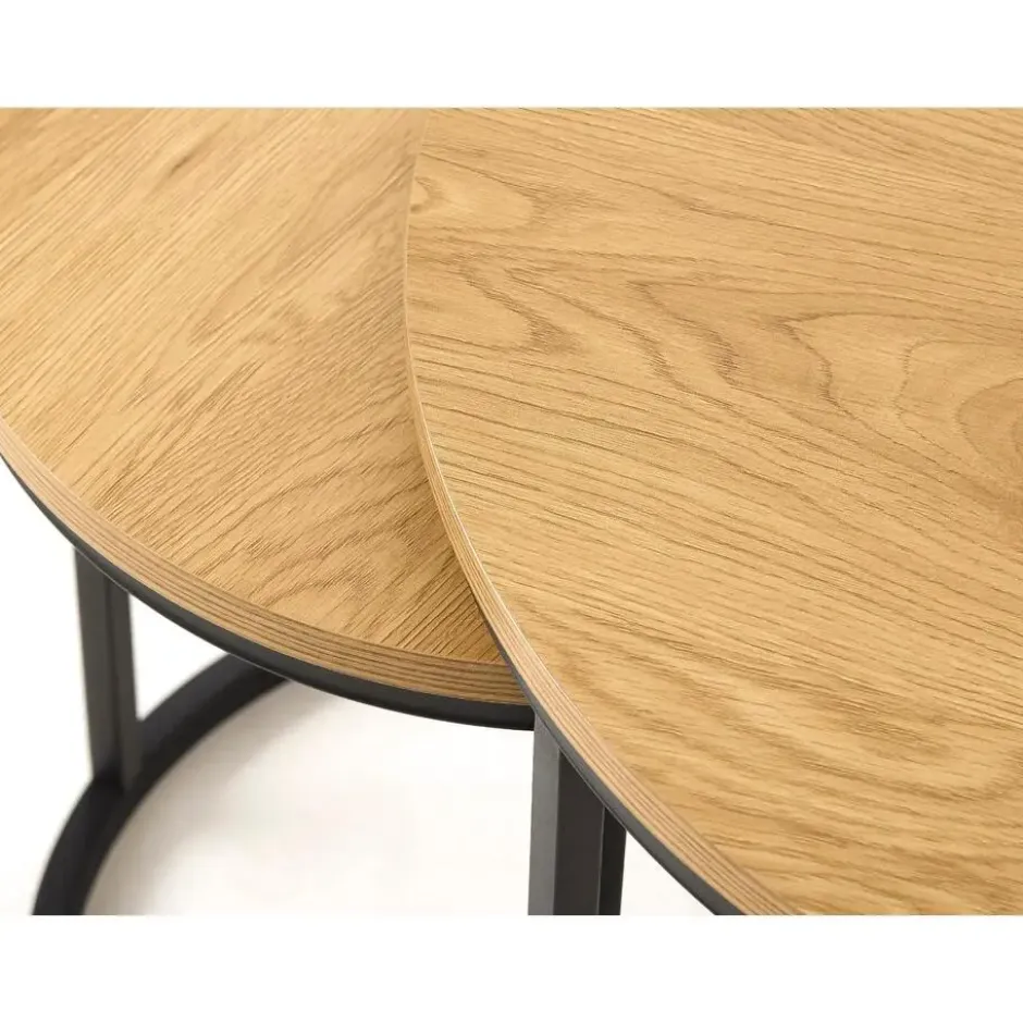 Nest of Nora Salontafel set van 2 Alma - Ø60 CM - Naturel